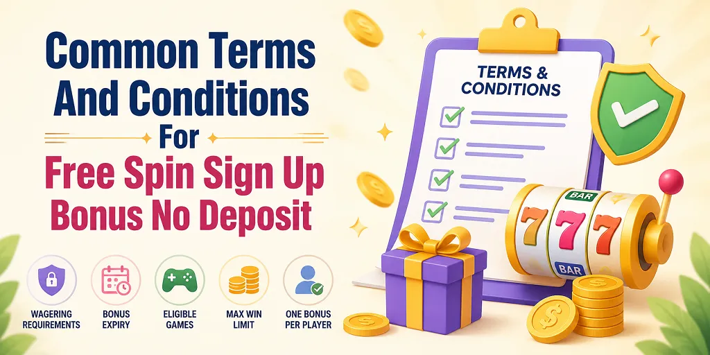 Common Terms And Conditions For Free Spin Sign Up Bonus No Deposit